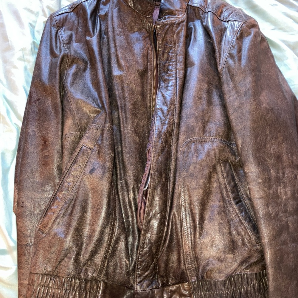 Reed Mens Leather Jacket with Thinsulation